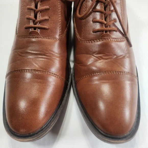 Goodfellow Brown Cap Toe Oxford Dress Shoes Men's 10.5 Classic Formal - Picture 8 of 11